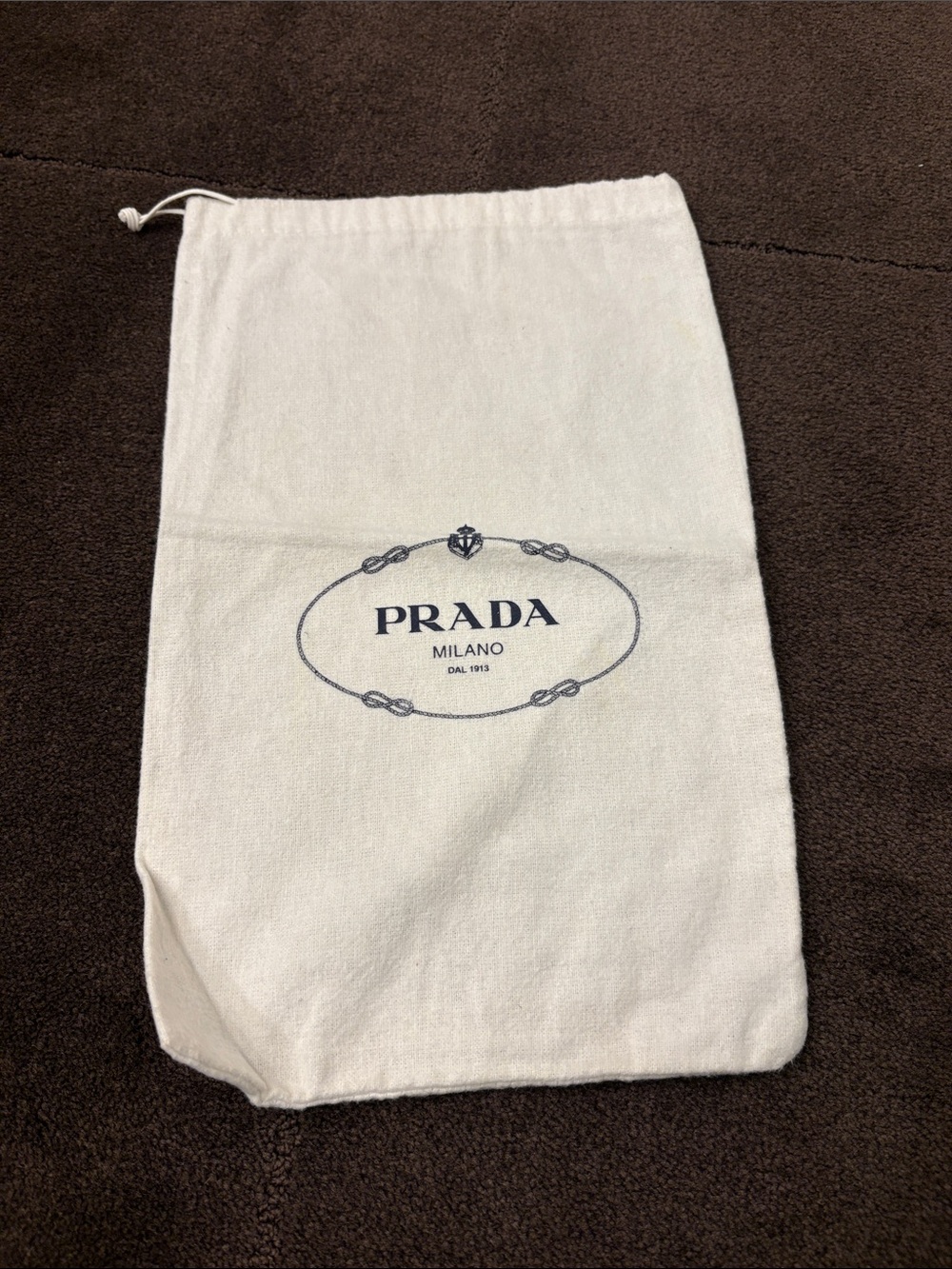 Prada white dust bag